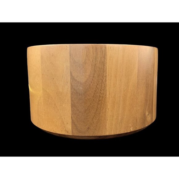 Vtg Dee Nielsen Signed Staved TEAK Wood Bowl OOAK Danish Modern Thin Wall 3x6 - Picture 2 of 15